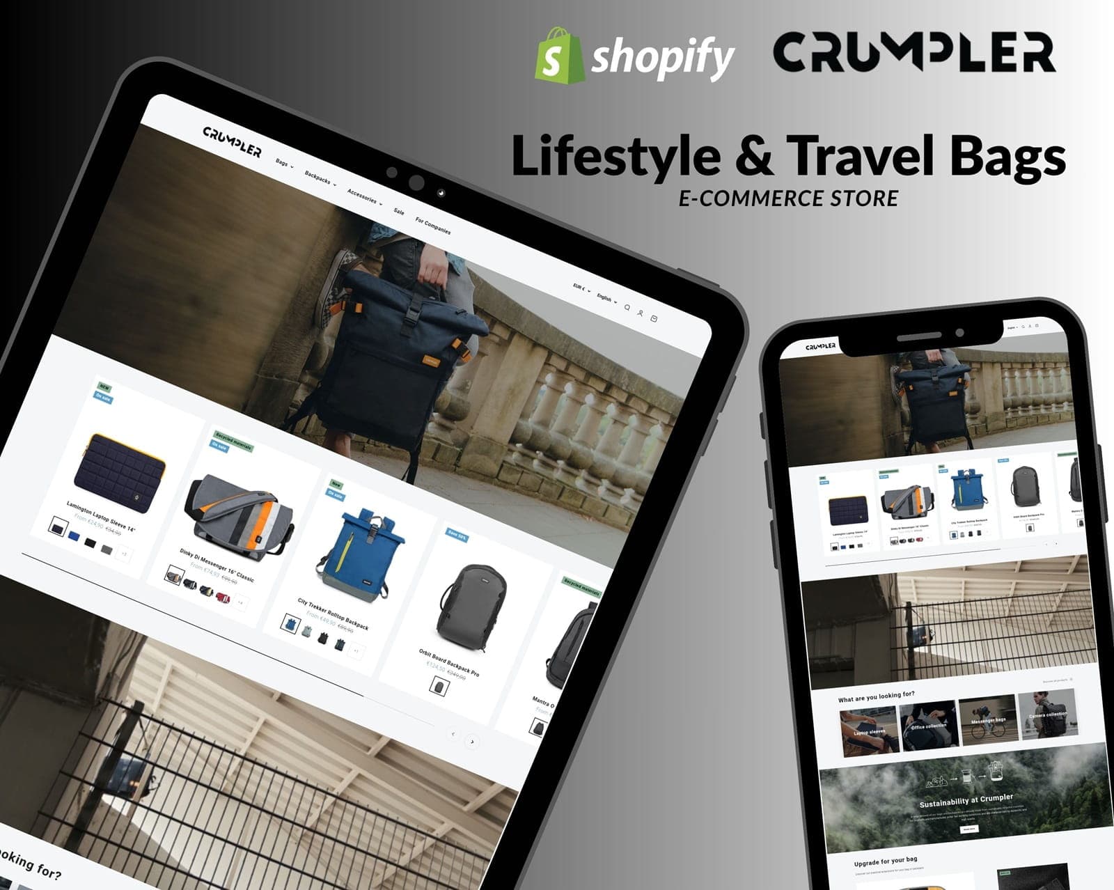 Premium Lifestyle & Travel Bags Store | Shopify Impact Theme