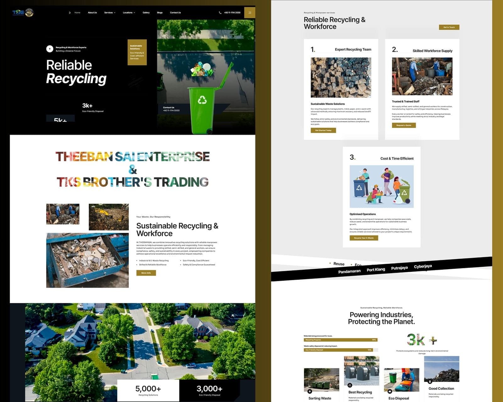 Recycling & Manpower Services Website | Wordpress & Elementor