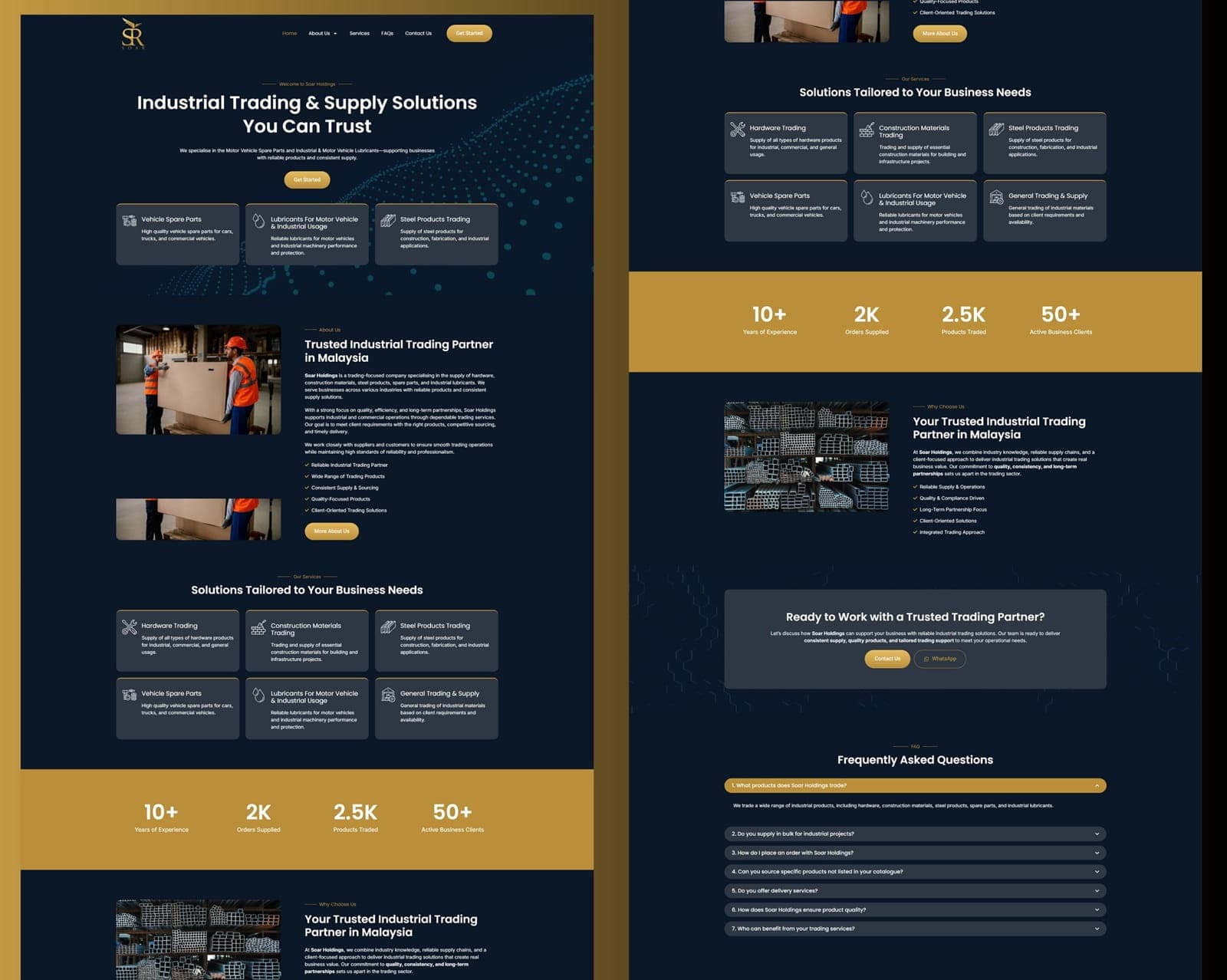 Industrial Trading & Supply Website | Wordpress & Elementor