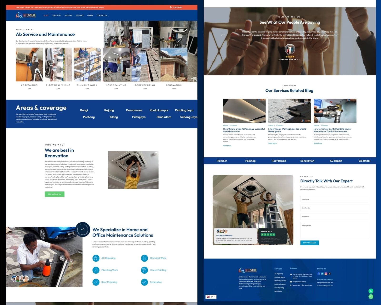 Home Services & Maintenance Website | Wordpress Website