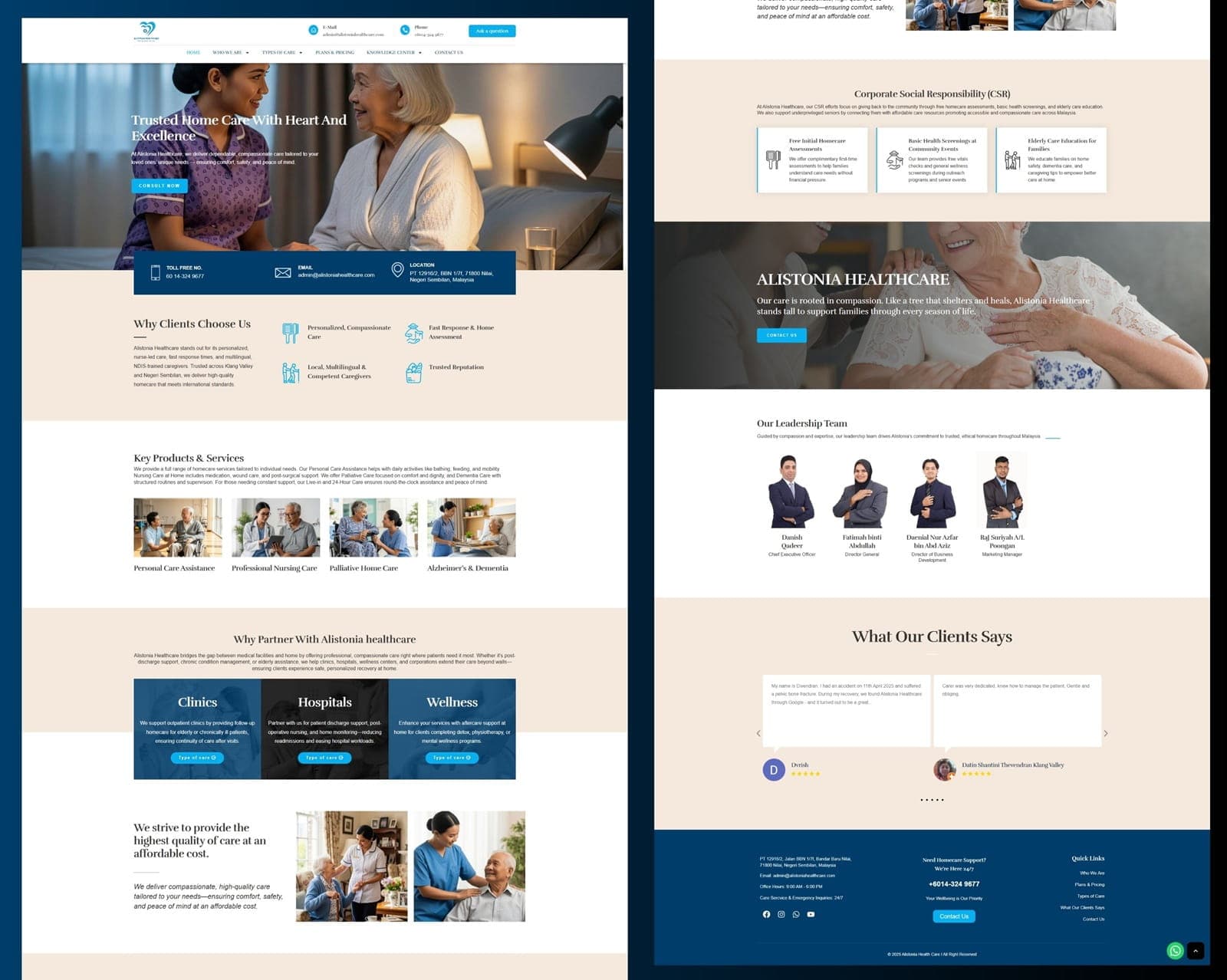 Healthcare & Homecare WordPress Website | Alistonia Healthcare